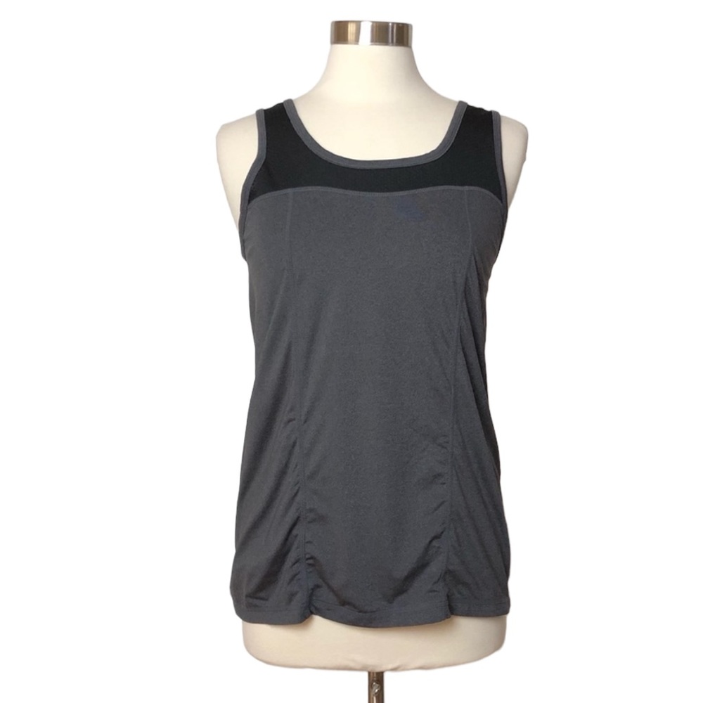 Reebok Black and Gray Athletic Tank Top